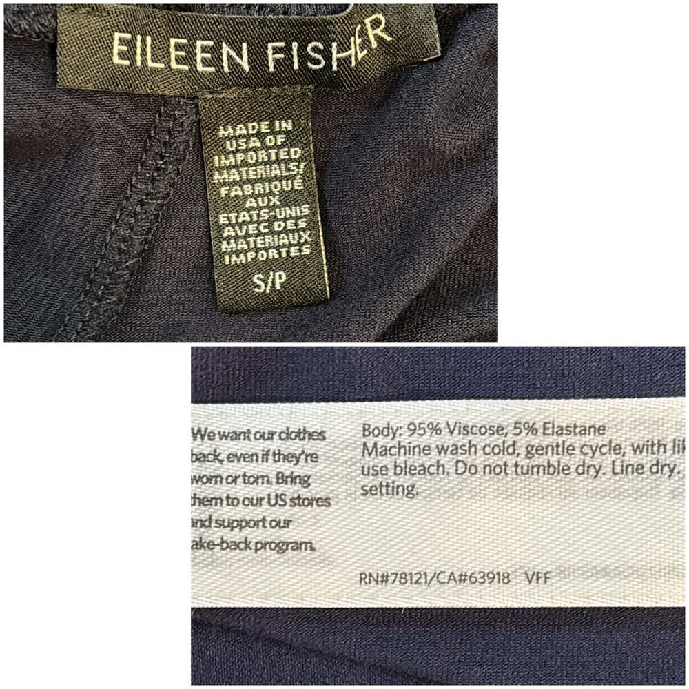 Eileen Fisher Navy Wide Leg Pants 95% viscose 5% Elastane. - Picture 14 of 16